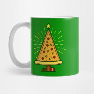 pizza ugly christmas tree Mug